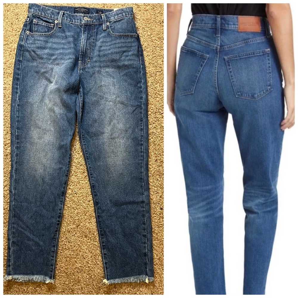NWT Lucky Brand High Rise Drew Mom Jean Blue Size 28